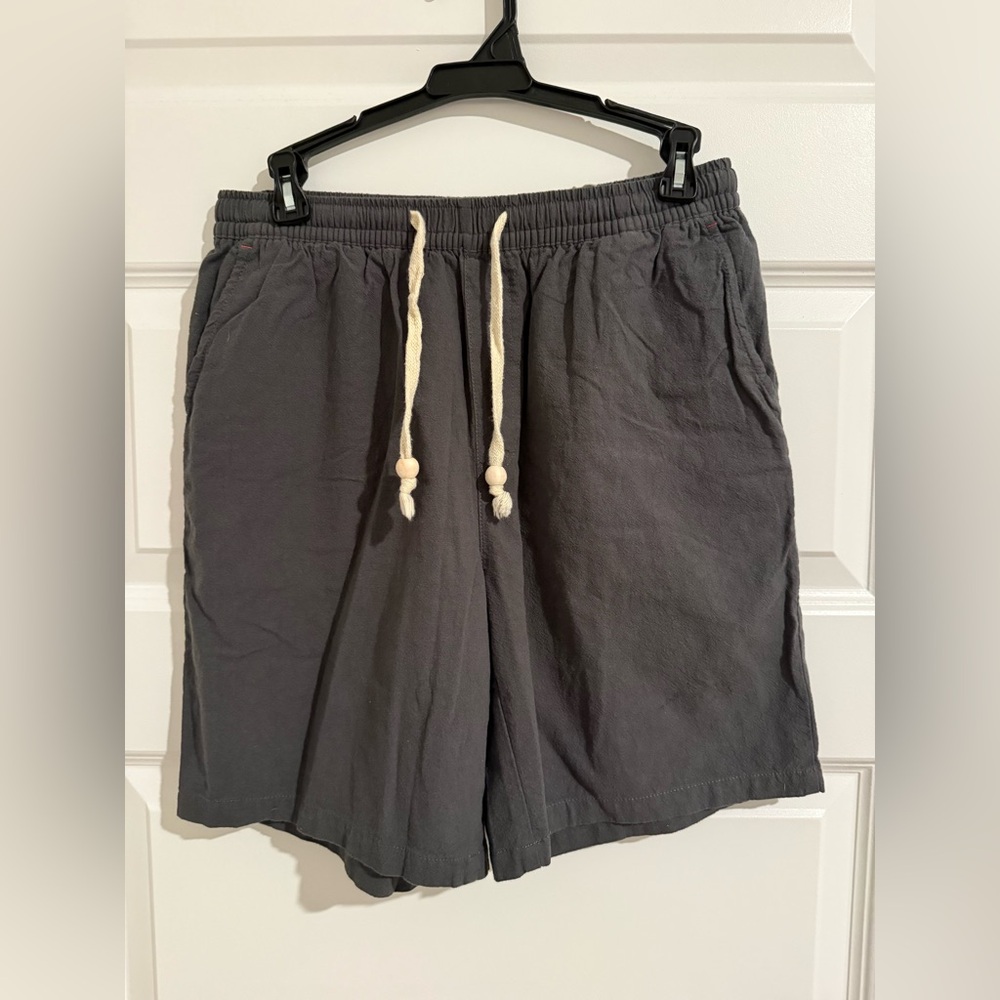 CAOMINMAYI Men’s Shorts With Pockets NWT Navy Blue/Gray Size Large